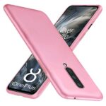 Protective Sleek Back Case Cover for OnePlus 8 (Flexible | Silicone | Shock Proof, Anti Slip, Soft Rubberised | Baby Pink)