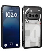 Shock Proof Clear Protective Back Case for Nothing Phone 3a 5G - AirEDGE Technology | 360 Degree Camera Protection | Transparent Hybrid Back Case Mobile Cover - Black - Image 5