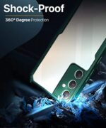 kelpuj Shock Proof Clear Protective Back Case for Samsung Galaxy A54 5G - AirEDGE Technology | 360 Degree Camera Protection | Transparent Hybrid Back Case Mobile Cover - Green - Image 7