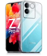 Crystal Clear Transparent Back Case Cover for iQOO Z7 Pro | Vivo T2 Pro 5G | Full Device & Camera Protection Shockproof TPU | Flexible Silicone Back Cover Case Transparent