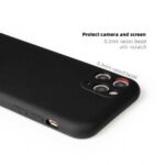 Ultra Slim Soft Rubberised Back Cover for iQOO Z6 5G | Vivo T1 5G | Vivo Y75 5G | Vivo Y55 5G | Inner Velvet Fabric Lining | Matte Silicone Flexible Camera Protection Back Case - Black - Image 4