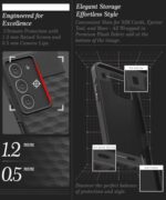 kelpuj Back Cover for Realme 14x 5G | Realme Narzo 80x | P3x with Hexa Cube Design | Ultra Slim Soft Case | Velvet Fabric | Matte Silicone Flexible Mobile Case | Camera Protection - Black - Image 7