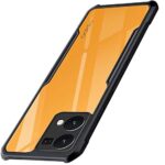 TPU+PC Shockproof Crystal Clear Oppo F21 Pro 4G Back Cover Case | 360 Degree Protection | Protective Design | Transparent Back Cover Case for Oppo F21 Pro 4G (Black Bumper), Black