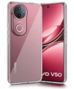 kelpuj Transparent Back Cover for iQOO Z10R 5G | Vivo V50 5G | V50e 5G | V50 Elite Edition | Raised Bumps for Full Device & Camera Protection Shockproof TPU Silicone Mobile Case Transparent - Image 3