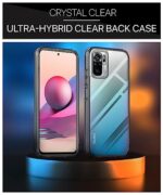 Ultra-Hybrid Crystal Clear Back Case Cover for Xiaomi Redmi Note 10 | Note 10s | Hard Back | Slim Fit Shockproof Design | Camera Protection Bump | Back Cover Case (Black) - Image 5