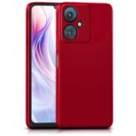 Back Cover for Redmi 13C 5G and for Poco M6 5G | Ultra Slim Soft Rubberised Case | Inner Velvet Fabric Lining | Matte Silicone Flexible Mobile Case | Camera Protection - Crimson Red