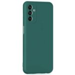 for Samsung Galaxy F13 | M13 4G Slim Ultra Soft Rubberised Back Cover Inner Velvet Fabric Lining Matte Silicone Flexible Camera Protection Back Case - Green - Image 4