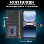 Shock Proof Flip Cover Back Case for Iqoo 13 5G | Magnetic Wallet Leather Case with Stand - Image 7
