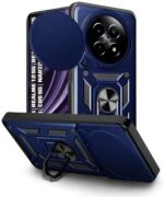 Tough Armor Bumper Mobile Back Case for Realme 13 5G | Realme 12 5G | 12X 5G | Narzo 70x 5G | C65 5G | N65 | Sliding Camera Shield Cover | Hybrid PC + TPU | Ring Holder with Stand ? Blue - Image 5