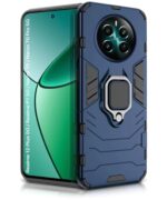 Shock Proof Back Case Mobile Cover for Realme Narzo 70 | Narzo 70 Pro | Realme 12 Plus | P1 5G | Back Cover Case (Tough Armor | Hybrid PC + TPU | Ring Holder & in-Built Kickstand | Blue)