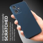 Back Cover for Mi Redmi 12 5G | Poco M6 Pro 5G | Ultra Slim Soft Rubberised Case | Inner Velvet Fabric Lining | Matte Silicone Flexible Mobile Case | Camera Protection - Blue - Image 7