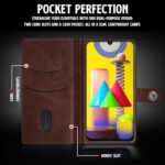 Shock Proof Flip Cover Back Case for Samsung Galaxy M31 | Magnetic Wallet Leather Case with Stand - Image 5