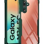 Shock Proof Clear Protective Back Case for Samsung Galaxy M36 5G | Samsung Galaxy F36 5G | 360 Degree Camera Protection | Transparent Hybrid Back Case Mobile Cover - Green