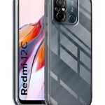 Ultra-Hybrid Clear Back Case Cover Designed for Redmi 12C | Poco C55 | Sleek Hard Back | Non-Yellowing | Cushion Edge Technology Shockproof Drop & Camera Protection Bump Transparent