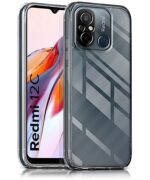 Ultra-Hybrid Clear Back Case Cover Designed for Redmi 12C | Poco C55 | Sleek Hard Back | Non-Yellowing | Cushion Edge Technology Shockproof Drop & Camera Protection Bump Transparent