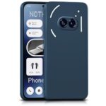 kelpuj Back Cover for Nothing Phone 2a | Nothing Phone 2a Plus | Ultra Slim Soft Rubberised Case | Inner Velvet Fabric Lining | Matte Silicone Flexible Mobile Case | Camera Protection - Blue