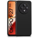 Back Cover for Oppo F27 5G | Ultra Slim Soft Rubberised Case | Inner Velvet Fabric Lining | Matte Silicone Flexible Mobile Case | Camera Protection - Black