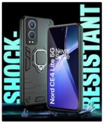 Shock Proof Back Case Mobile Cover for 1+ OnePlus Nord CE 4 Lite 5G | Back Cover Case (Tough Armor | Hybrid PC + TPU | Ring Holder & in-Built Kickstand | Black) - Image 7
