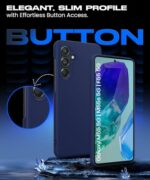 Slim Frameless Back Cover for Samsung Galaxy M55 5G | Galaxy F55 5G | Ultra Thin Lightweight Design & Camera Protection | Soft Matte Silicone Flexible Mobile Case (Blue) - Image 7