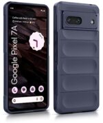 kelpuj Ultimate Silicon Back Cover Case for Google Pixel 7A | Military Grade Drop Protection Shockproof Bumper | Anti-Slip Grip | Scratch Proof Micro-Fibre Cloth Inside (Deep Blue) - Image 3