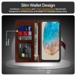 Shock Proof Flip Cover Back Case for Samsung Galaxy M35 5G | Magnetic Wallet Leather Case with Stand - Image 7