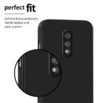 Ultra Slim Rubberised Back Case Cover for Oneplus 7 | Oneplus 6T | Inner Velvet Fabric Lining | Matte Silicone Flexible Camera Protection Back Case - Black - Image 5