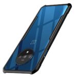 Shock Proof Clear Protective Back Case for OnePlus 7T - AirEDGE Technology | 360 Degree Camera Protection | Transparent Hybrid Back Case Mobile Cover for 1+7T OnePlus 7T - Black