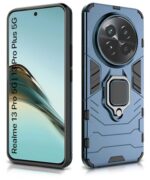 Shock Proof Back Case Mobile Cover for Realme 13 Pro 5G | Realme 13 Pro Plus 5G | Back Cover Case (Tough Armor | Hybrid PC + TPU | Ring Holder & in-Built Kickstand | Blue) - Image 5