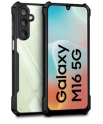 Back Case Mobile Cover for Samsung Galaxy M16 5G | (Hard | Hybrid PC + TPU | Full Armour Device & Camera Protection Samsung Galaxy M16 5G | Earthy Black