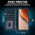 Shock Proof Flip Cover Back Case for Realme P3 5G | Magnetic Wallet Leather Case with Stand - Image 5