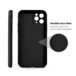 Ultra Slim Soft Rubberised Back Cover for iQOO Z6 5G | Vivo T1 5G | Vivo Y75 5G | Vivo Y55 5G | Inner Velvet Fabric Lining | Matte Silicone Flexible Camera Protection Back Case - Black - Image 7