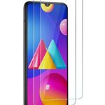 Screen Tempered Glass Guard Compatible For Galaxy F02s / M02s | Anti Scratch Case Cover Friendly Gorilla Protector and Easy Installation Kit (Except Edges) Transparent [ Pack of 2 ]