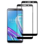 Tempered Glass Screen Protector for Asus Zenfone Max Pro M1  Pack of 2 | Case Friendly | Edge to Edge All Side Coverage | Easy Application with Installation Kit  Black