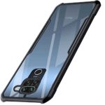 Shock Proof Clear Back Case Mobile Cover for XIAOMI MI REDMI Note 9 (Hard | Hybrid PC + TPU | Full Armour Device & Camera Protection | Black)