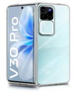 Crystal Clear Transparent Back Case Cover for Vivo V30 Pro | Full Device & Camera Protection Shockproof TPU | Flexible Silicone Back Cover Case Transparent