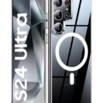 Ultra-Hybrid Back Case Cover for Samsung Galaxy S24 Ultra 5G | Compatible with MagSafe | Drop and Camera Protection | Shock Proof Crystal Clear Mobile Back Case (PC+TPU, Transparent)
