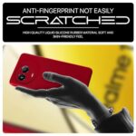 Back Cover for Realme Narzo 60X 5G | 11 5G | 11X 5G | C67 | Slim Soft Rubberised Case | Inner Velvet Fabric Lining | Matte Silicone Flexible Mobile Case | Camera Protection - Crimson Red - Image 7