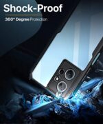 TPU+PC Shock Proof Clear Protective Back Case for Xiaomi Redmi Note 12 4G - Airedge Technology | 360 Degree Camera Protection | Transparent Hybrid Back Case Mobile Cover - Black - Image 7