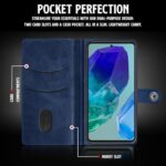 Shock Proof Flip Cover Back Case for Samsung Galaxy M55 5G | Magnetic Wallet Leather Case with Stand - Image 7