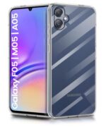 kelpuj Crystal Clear Transparent Back Case Cover for Samsung Galaxy F05 | M05 | A05 | Full Device & Camera Protection Shockproof TPU | Flexible Silicone Back Cover Transparent