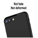 Soft Silicone Case with Anti Dust Plugs Compatible with Apple iPhone 8 Plus | iPhone 7 Plus Shockproof 360 Protection Slim Back Case Cover for iPhone 8 Plus | iPhone 7 Plus - Pitch Black - Image 3