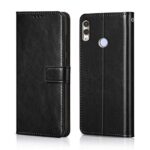 Shock Proof Flip Cover Back Case for Honor 10 Lite | Magnetic Wallet Leather Case with Stand