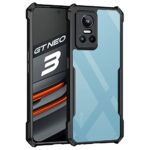 Shock Proof Clear Back Case Mobile Cover for Realme GT Neo 3 5G (Hard | Hybrid PC + TPU | Full Armour Device & Camera Protection | Black)