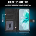 Shock Proof Flip Cover Back Case for Vivo V30E 5G | Magnetic Wallet Leather Case with Stand - Image 7