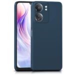 Back Cover for Xiaomi Redmi 13C 4G | Poco C65 | Ultra Slim Soft Rubberised Case | Inner Velvet Fabric Lining | Matte Silicone Flexible Mobile Case | Camera Protection - Blue