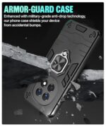 kelpuj Shock Proof Back Case Mobile Cover for Oppo F29 5G | Back Cover Case (Hybrid PC + TPU | Ring Holder & in-Built Kickstand | Black) - Image 7