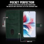 Shock Proof Flip Cover Back Case for Oppo F25 Pro 5G | Magnetic Wallet Leather Case with Stand - Image 7