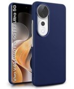 Slim Frameless Back Cover for Vivo V40 | V40 Pro 5G | T3 Ultra 5G | Ultra Thin Lightweight Design & Camera Protection | Soft Matte Silicone Flexible Mobile Case (Blue)