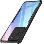 Shock Proof Clear Protective Back Case for iQOO Neo 6 5G - AirEDGE Technology | 360 Degree Camera Protection | Transparent Hybrid Back Case Mobile Cover - Black