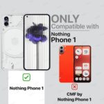 kelpuj TPU+PC Shock Proof Clear Protective Back Cover Case for Nothing Phone 1 5G - Airedge Technology | 360 Degree Camera Protection | Transparent Hybrid Back Case Mobile Cover - Black - Image 3